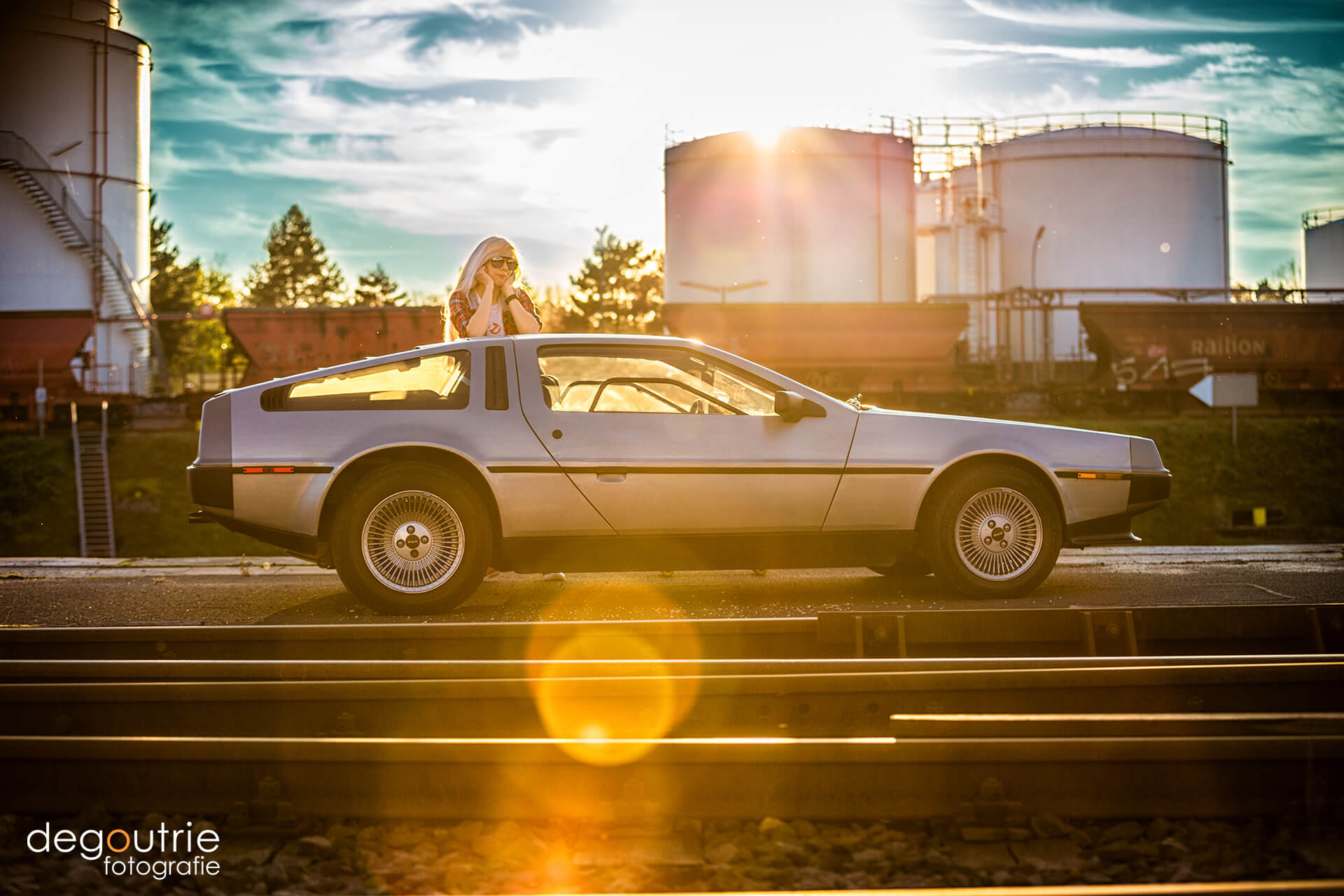 DeLorean Fotoshooting Hanau Back to the Future Zurück in die Zukunft